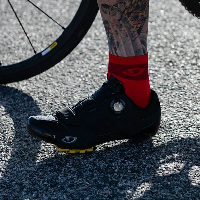 Giro Comp Racer Sock in Action Giro Comp Racer Sock in Action